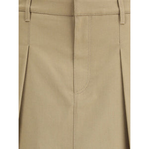 Brunello Cucinelli Beige Cotton Mini Skirt