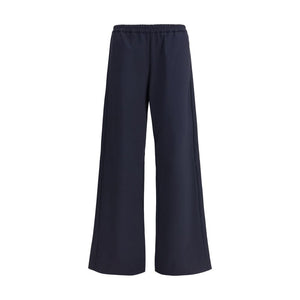 Cruna Blue Cotton Casual Pants