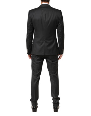 Dolce & Gabbana Black MARTINI 2 Buttons Suit 3 Piece Suit