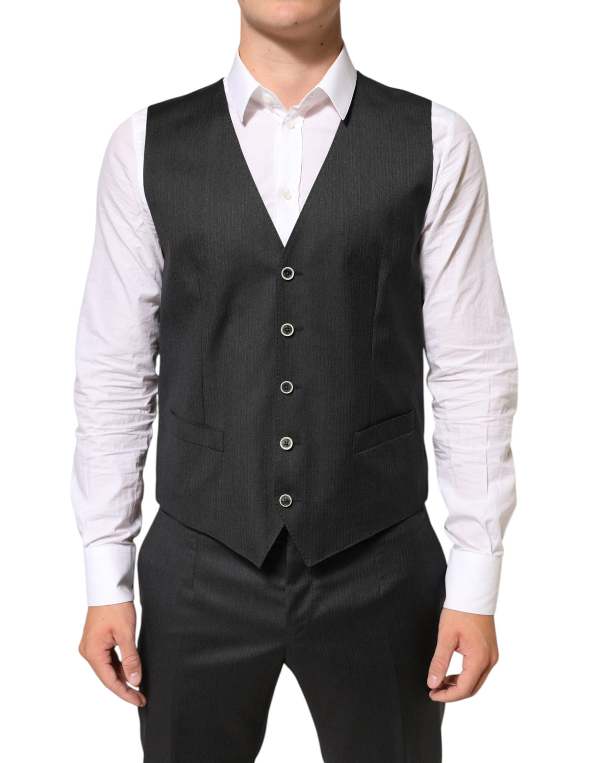 Dolce & Gabbana Black MARTINI 2 Buttons Suit 3 Piece Suit