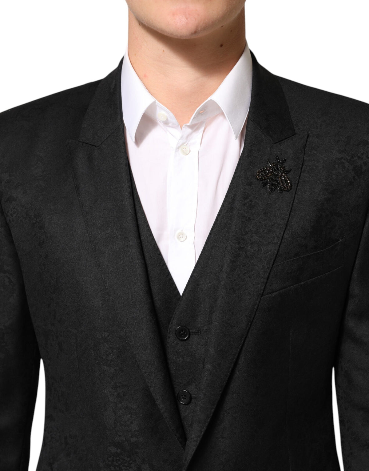 Dolce & Gabbana Black MARTINI 2 Buttons Suit 3 Piece Suit