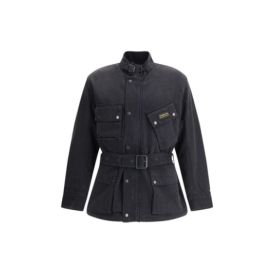 Barbour International Black Cotton Coat