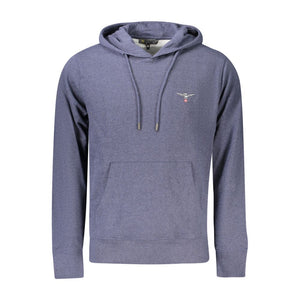 Accademia Militare Blue Cotton Men's Hooded Sweater