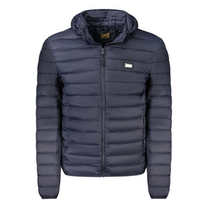Cavalli Class Blue Polyester Men Jacket