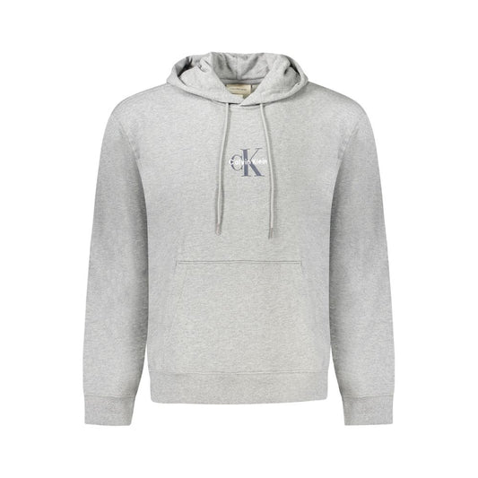 Calvin Klein Gray Cotton Mens Hooded Sweater