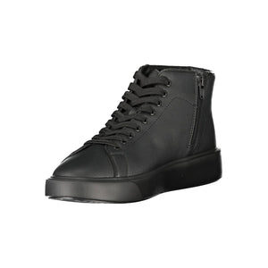 Blauer Black Leather Men Sneaker