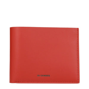 Jil Sander Red Leather Wallet
