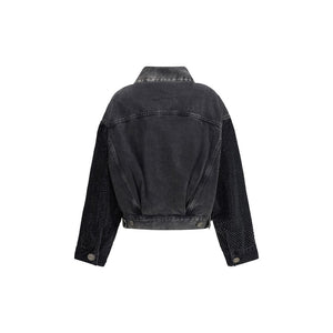 PINKO Gray Cotton Denim Jacket