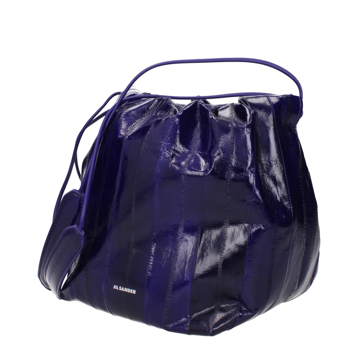 Jil Sander Purple Leather Shoulder Bag