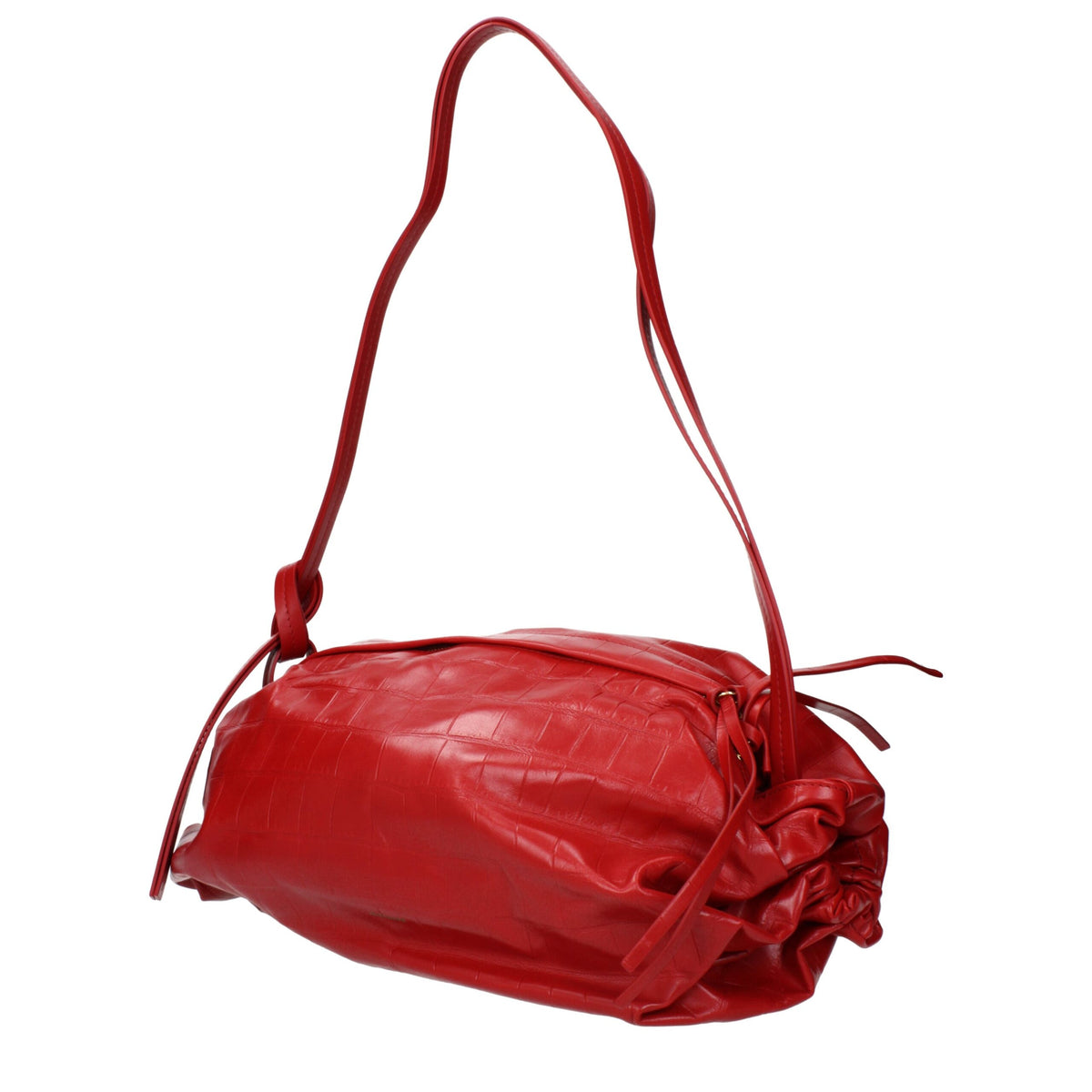 Jil Sander Red Leather Shoulder Bag