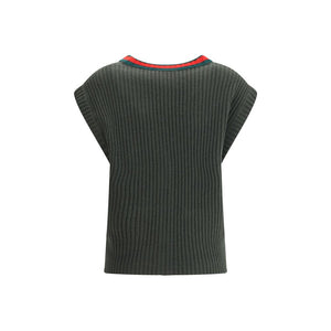 Gucci Green Wool Sleeveles Sweater