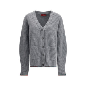 Gucci Gray Wool Cardigan