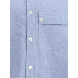 Thom Browne Light Blue Cotton Pattern Shirt