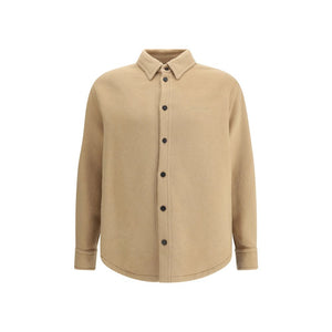 Off-White Beige Cashmere Dress Shirt