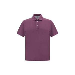 Brunello Cucinelli Purple Cotton Polo Shirt
