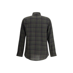Saint Laurent Green Cotton Pattern Shirt