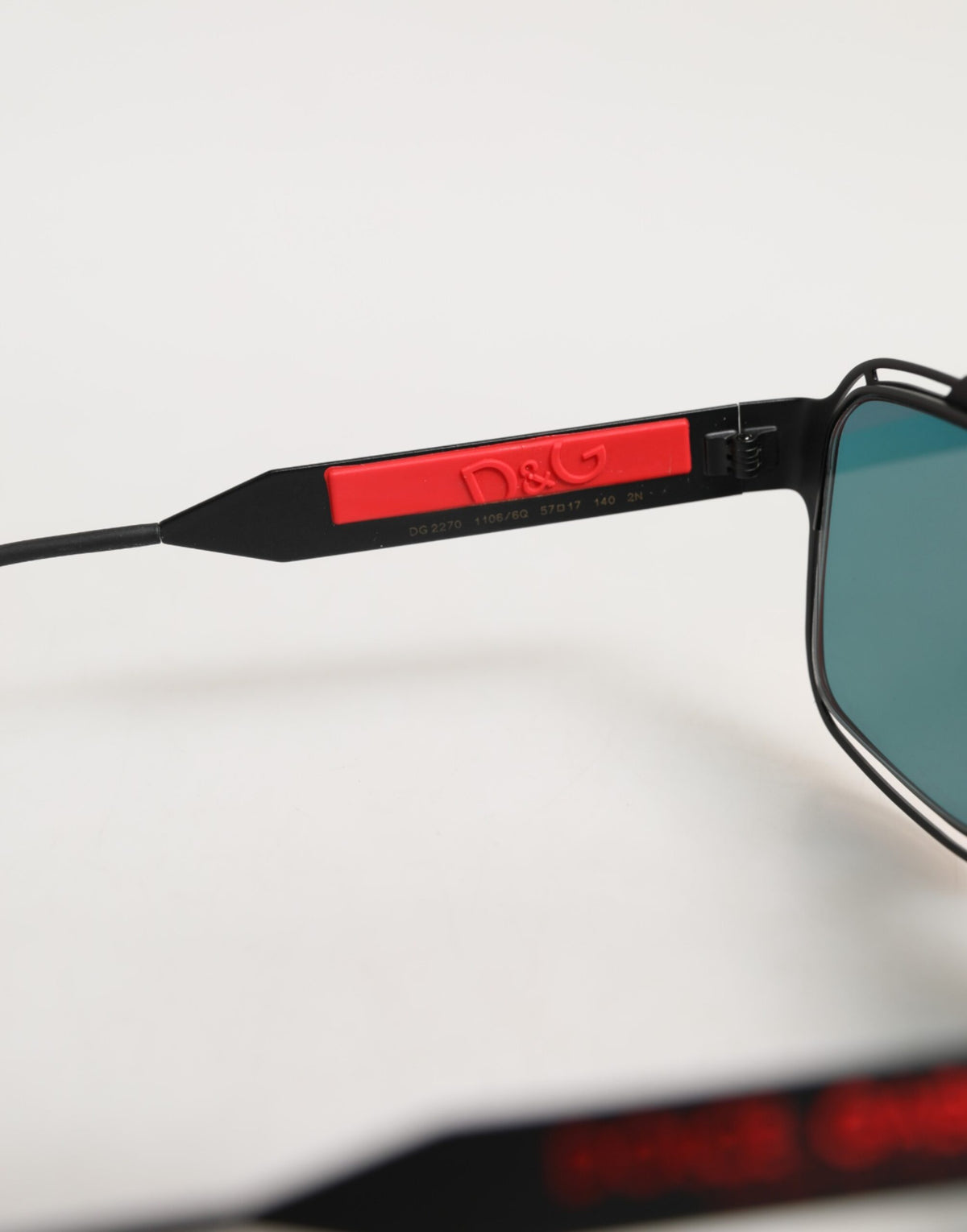 Dolce & Gabbana Black Metal Pilot Frame Shades Eyewear Sunglasses