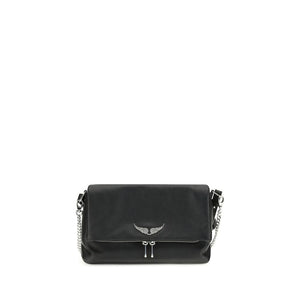 Zadig & Voltaire Black Calf Leather Bos Taurus Shoulder Bag
