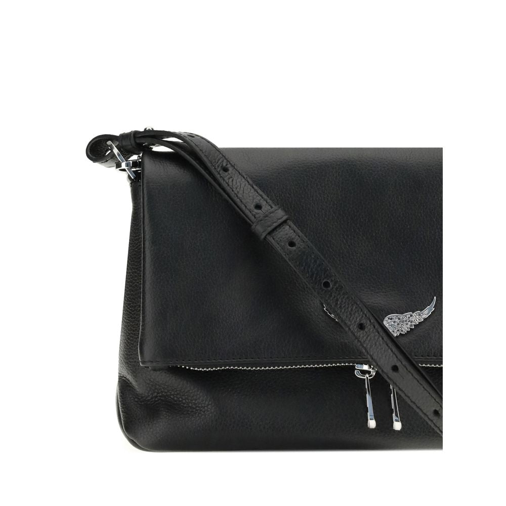 Zadig & Voltaire Black Calf Leather Bos Taurus Shoulder Bag