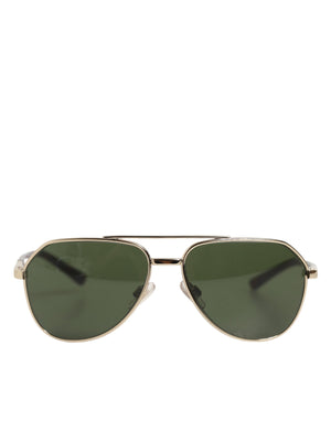 Dolce & Gabbana DG2125 Silver Frame Aviator Shades Eyewear Sunglasses