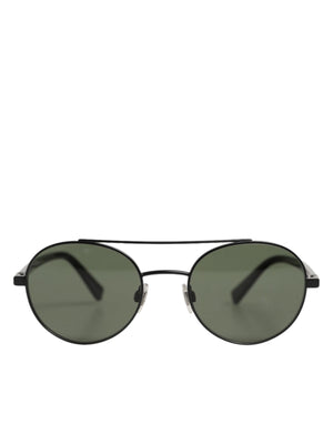 Dolce & Gabbana Matte Black Steel Frame Gray Lens Sunglasses