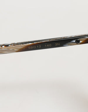 Dolce & Gabbana Modified Aviator Striped Brown Acetate Gradient Sunglasses