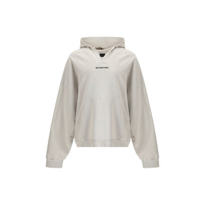 Balenciaga White Cotton Sweatshirt
