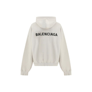 Balenciaga White Cotton Sweatshirt