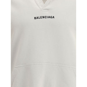 Balenciaga White Cotton Sweatshirt