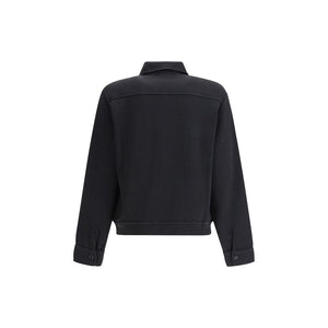 Lardini Black Fleece Wool Coat