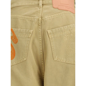 PDF Channel Beige Cotton Casual Pants
