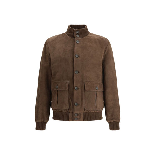 D'amico Brown Leather Bomber
