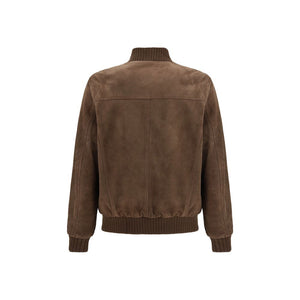 D'amico Brown Leather Bomber