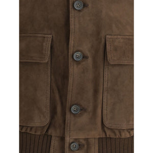 D'amico Brown Leather Bomber