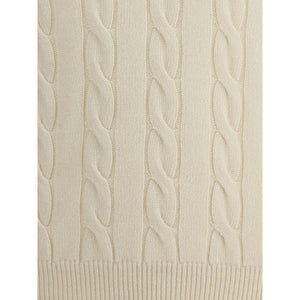 Aragona Cashmere White Cashmere Turtleneck