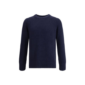 Aragona Cashmere Blue Merino Wool Sweatshirt