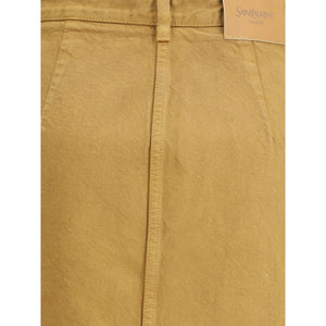 Saint Laurent Beige Denim Skirt