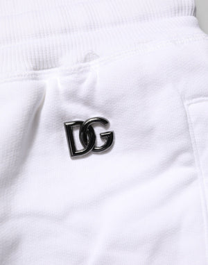 Dolce & Gabbana White Distressed Cotton Men Bermuda Shorts