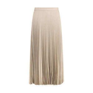 True Royal Beige Wool Long Skirt