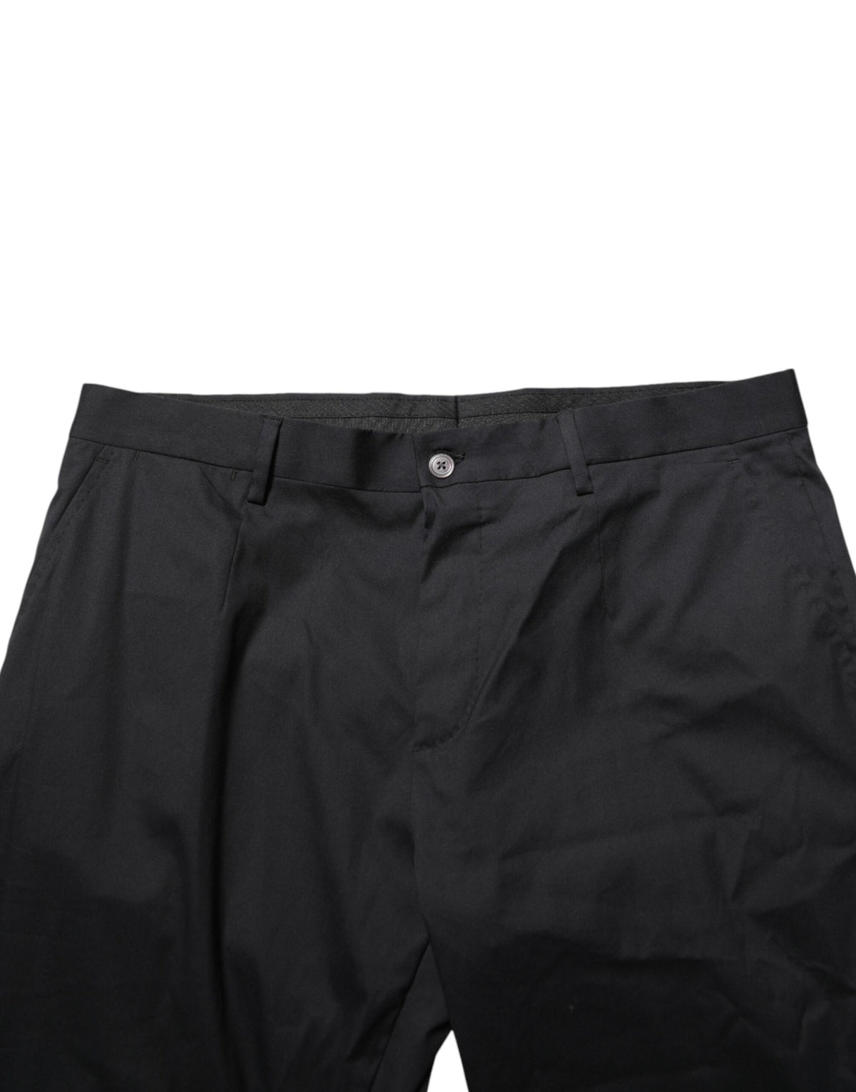 Dolce & Gabbana Black Cotton Formal Dress Men Trouser Pants