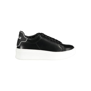 Gaelle Paris Black Polyurethane Women Sneaker