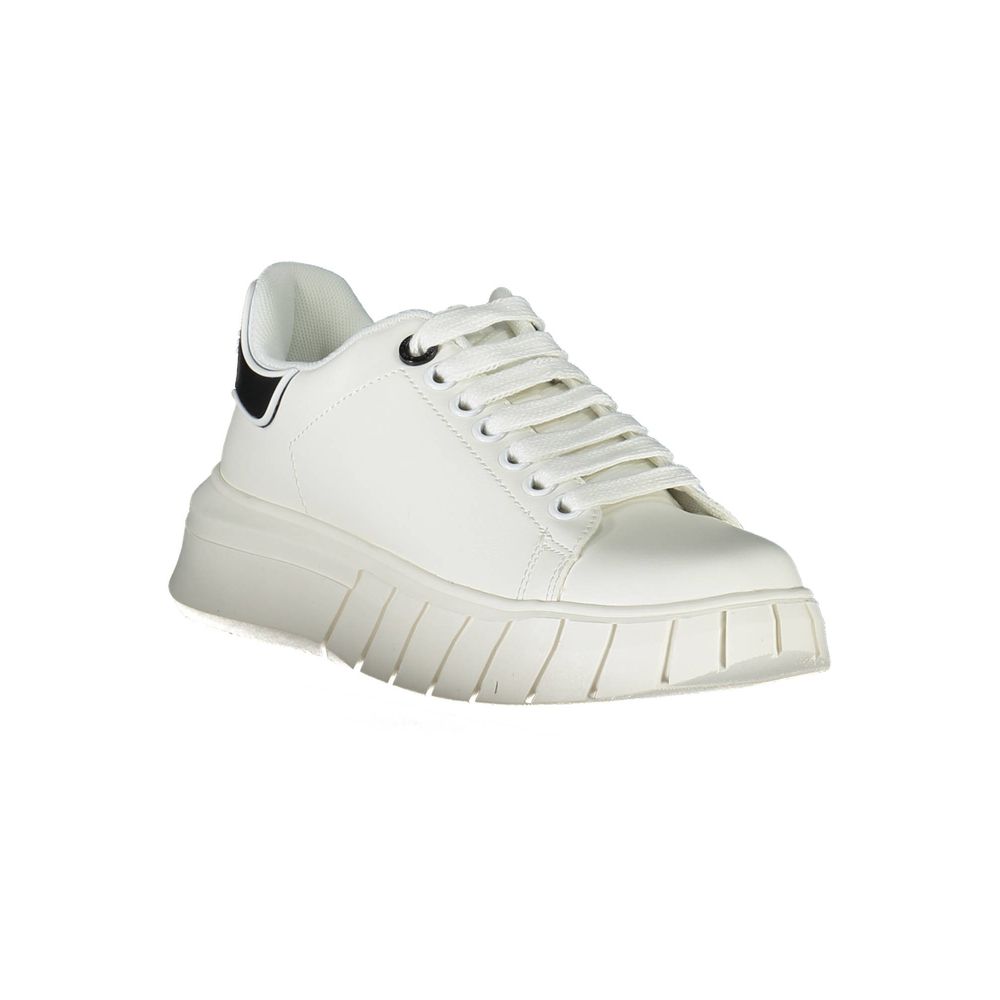 Gaelle Paris White Polyurethane Women's Sneaker