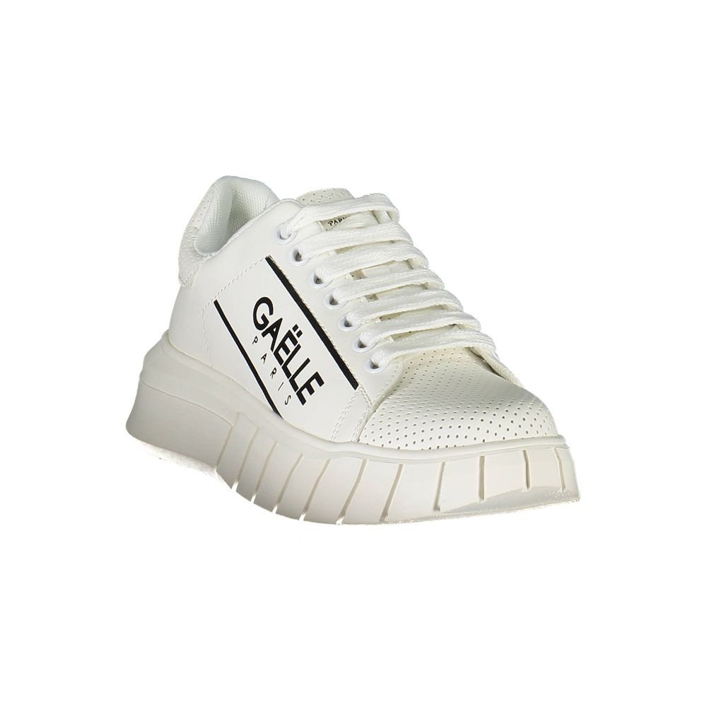 Gaelle Paris Bianco Polyurethane Women Sneaker