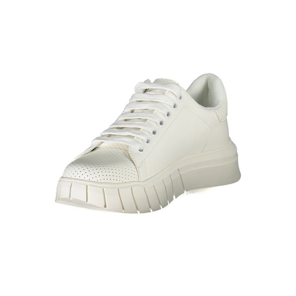 Gaelle Paris Bianco Polyurethane Women Sneaker