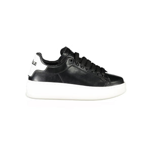 Gaelle Paris Black Polyurethane Women Sneaker