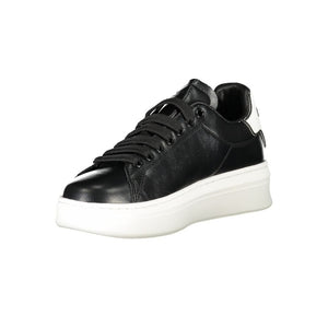 Gaelle Paris Black Polyurethane Women Sneaker