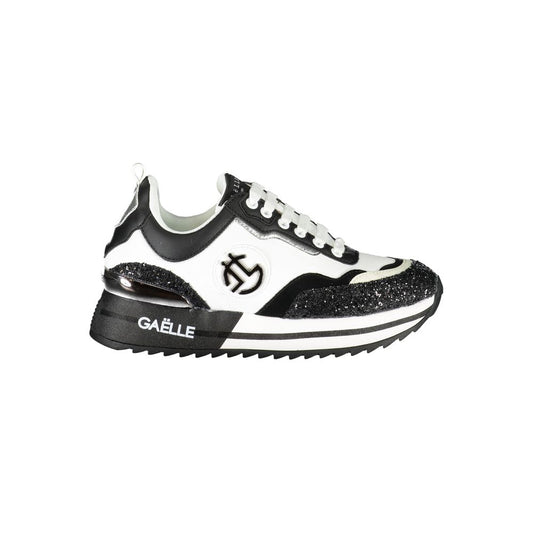 Gaelle Paris Black Polyurethane Women Sneaker