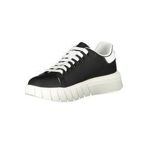 Gaelle Paris Black Polyurethane Men Sneaker