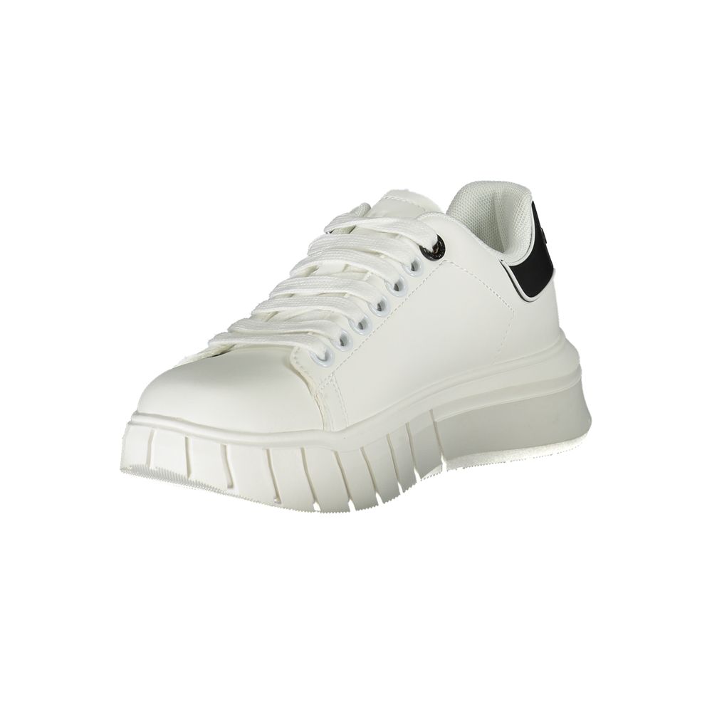 Gaelle Paris Bianco Polyurethane Women Sneaker