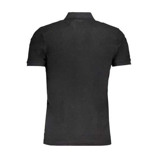Gianmarco Venturi Black Cotton Men Polo Shirt